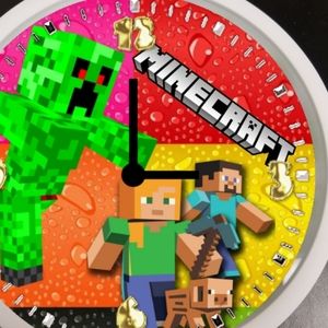 COPY - Minecraft clock personalized with led lights